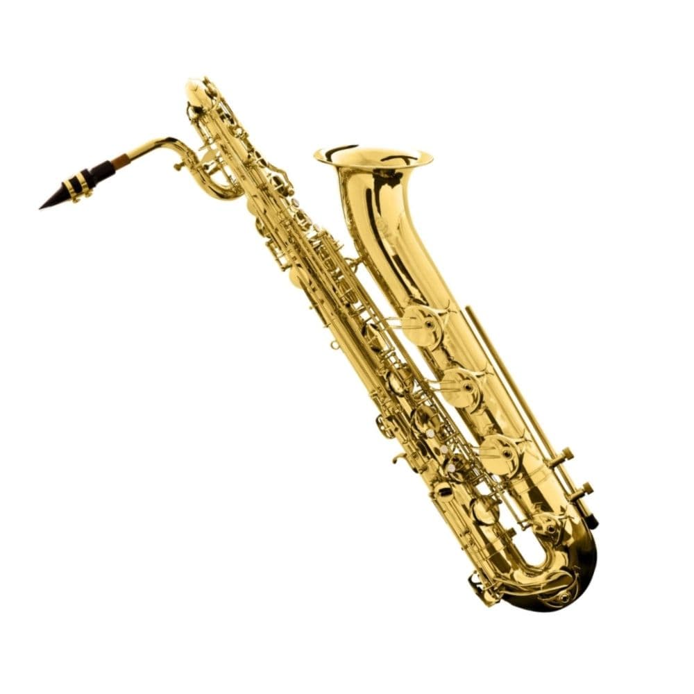 Harmonics HBS-110L Eb Flat Baritone Saxophone with Wooden Case, Baritone Sax