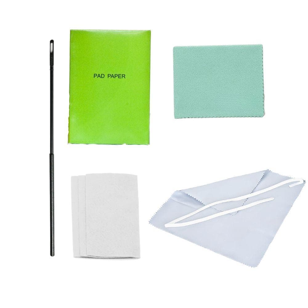 Harmonics Flute Care Kit, Maintenance Cleaning Set with Polishing Cloth, Cleaning Rod, Flute Swab, Rod Cloth, Pad Paper