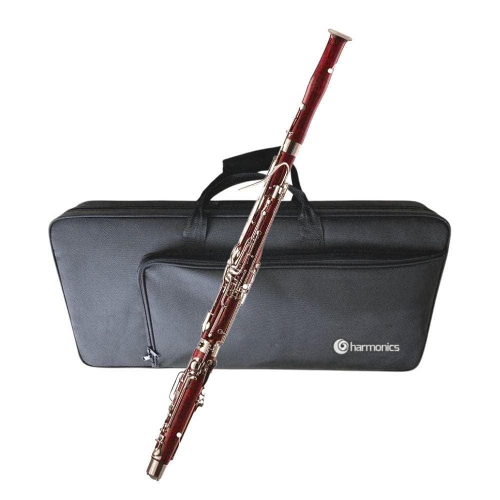 Harmonics Maple Wood Bassoon C Key, Full German Key System, Nickel-Copper Plated with Case for Professional and Student