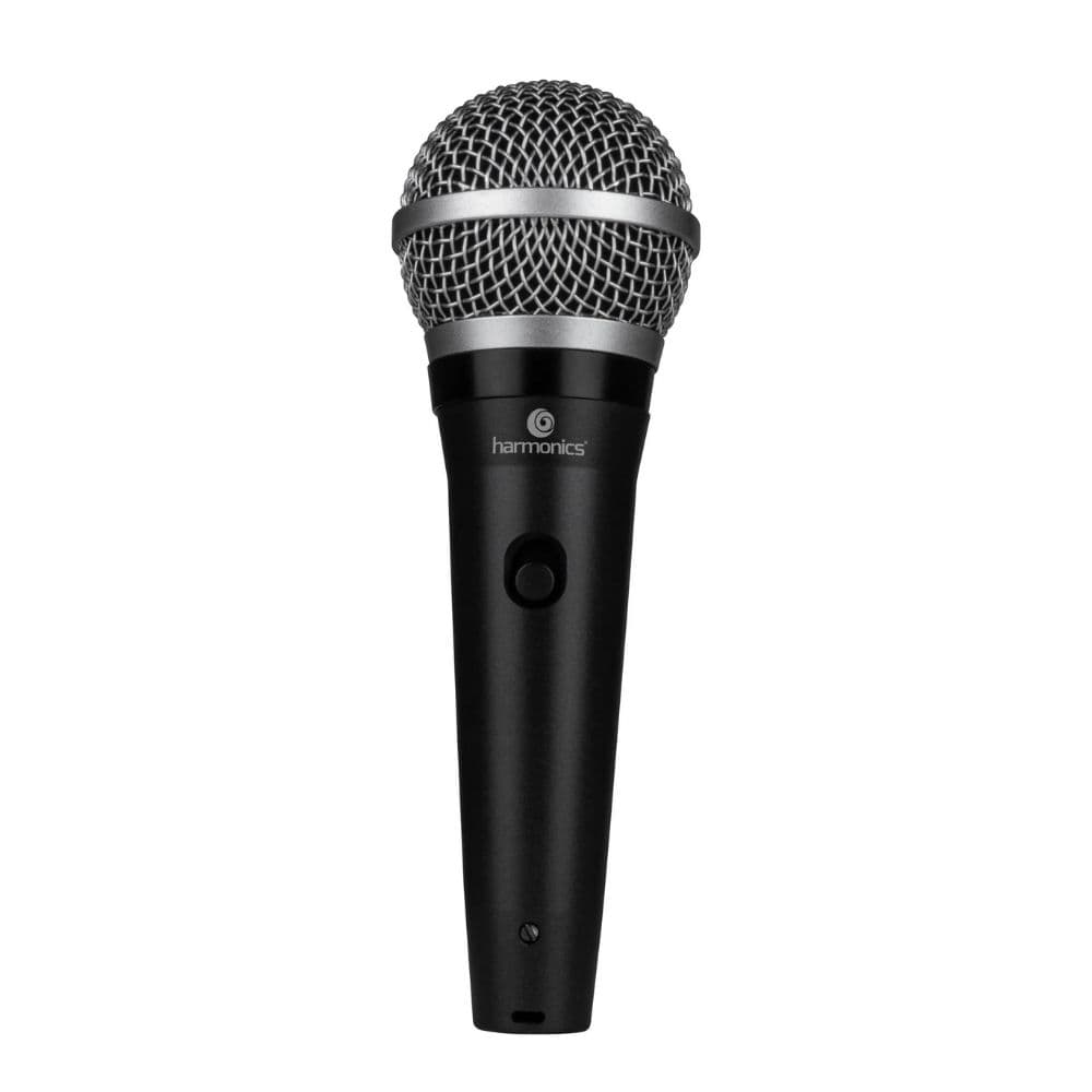Harmonics MDU101 Dynamic Microphone Cardioid Unidirectional with Leather Bag and Mic Clip, Black