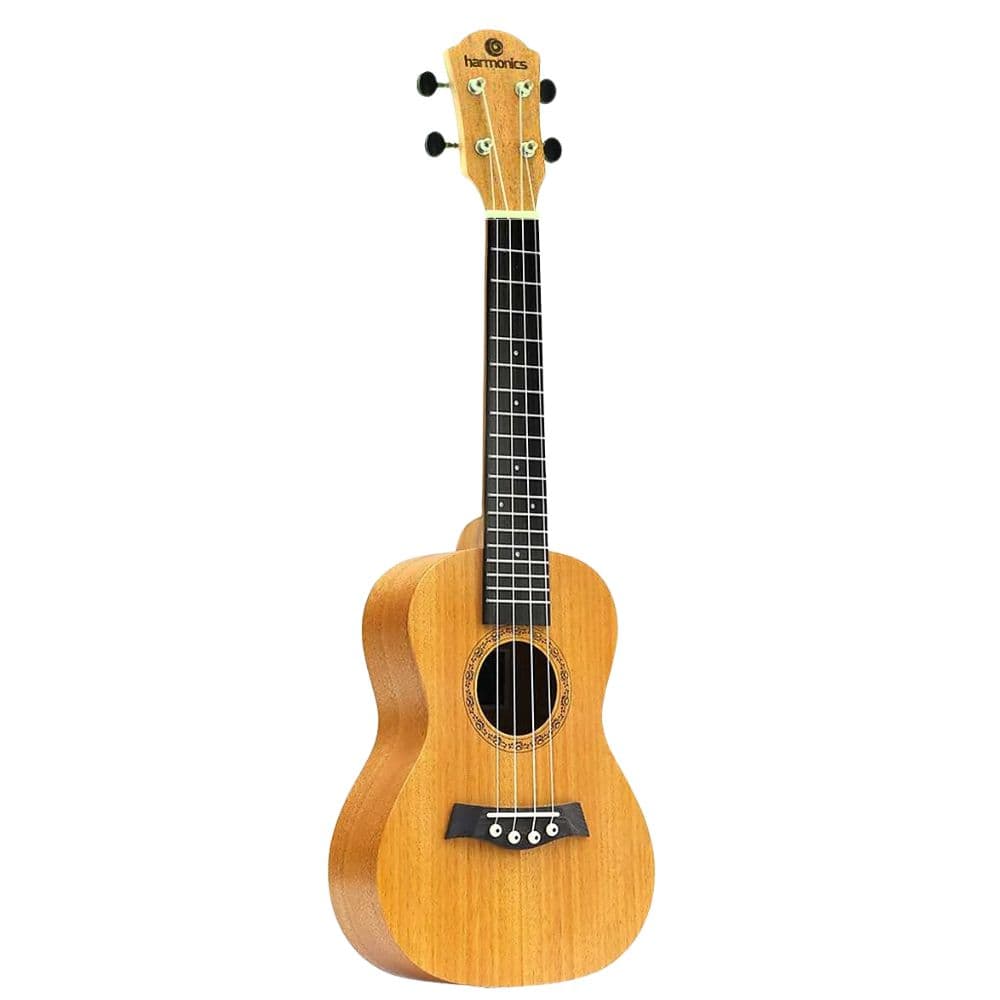 Harmonics 26 Inch Tenor Ukulele, Four Strings Hawaiian Guitar Ukelele for Kids, Adults, Teenagers, Beginners, Natural Wood