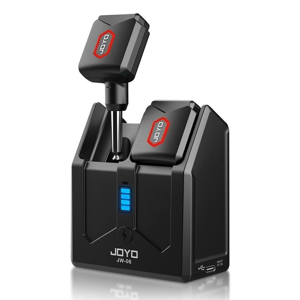 JOYO JW-06 5.8GHz Digital Wireless Guitar Transmitter and Receiver with Portable Charging Case for Guitar, Bass, and Electric