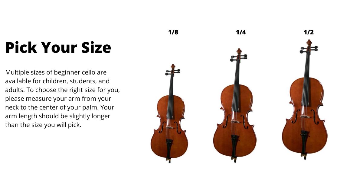 Harmonics CSW Solid Wood Cello Instrument with Carrying Bag, Bow, Rosin