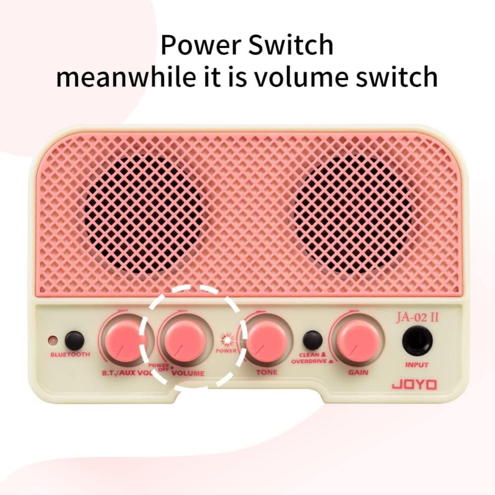 JOYO Combo Guitar Amplifier Bluetooth 5W Recharging Small Mini Practice Headphone Guitar Amp with Clean and Overdrive Channels