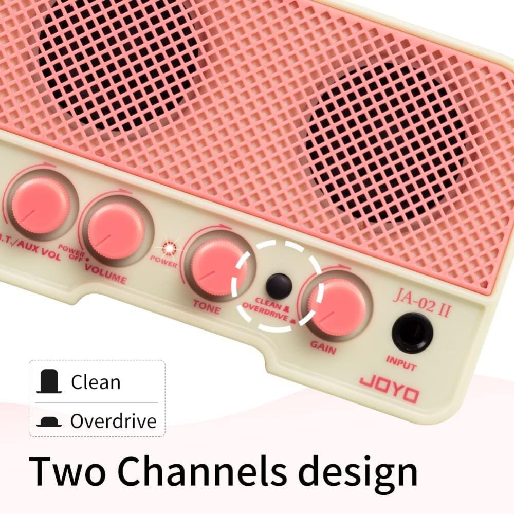 JOYO Combo Guitar Amplifier Bluetooth 5W Recharging Small Mini Practice Headphone Guitar Amp with Clean and Overdrive Channels