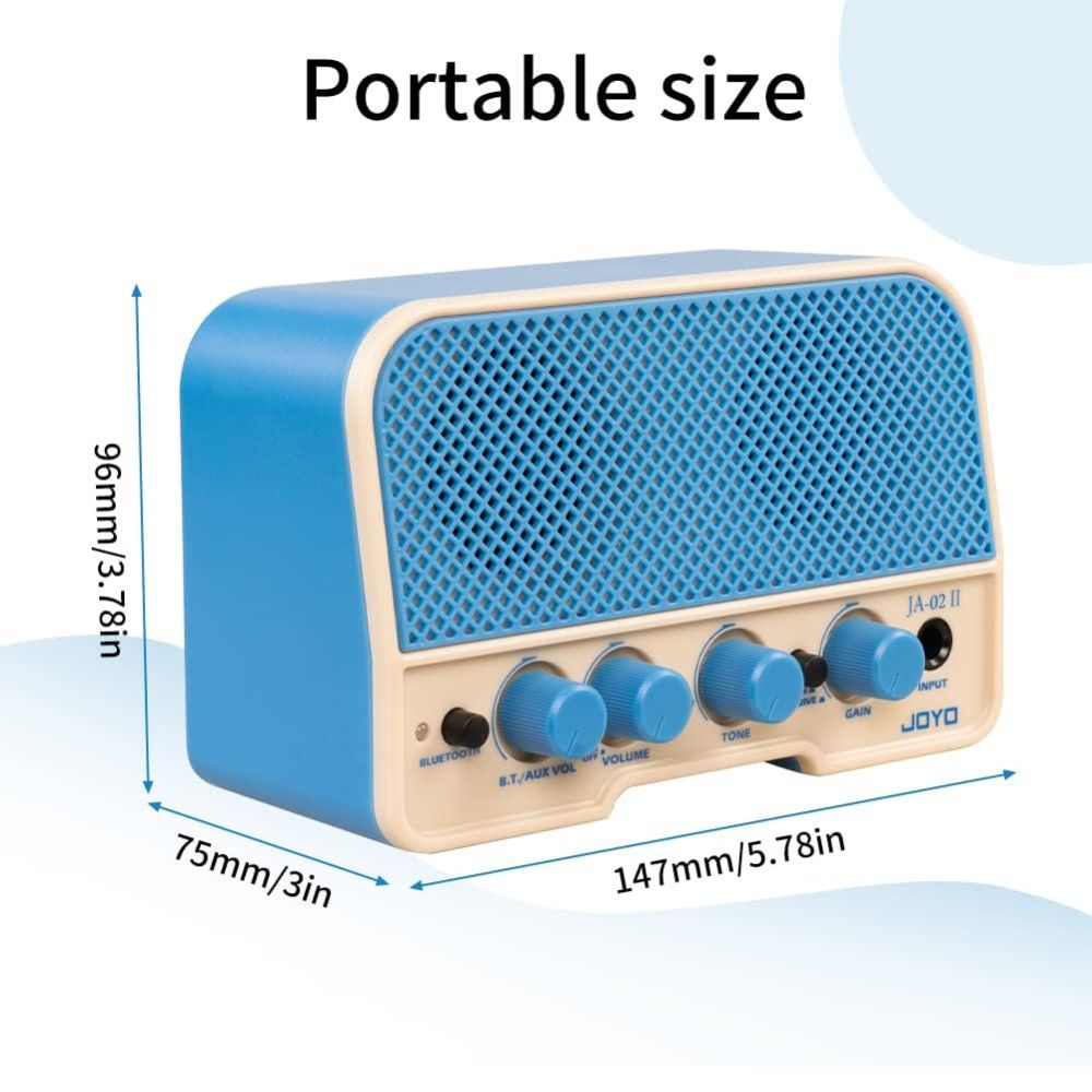 JOYO Combo Guitar Amplifier Bluetooth 5W Recharging Small Mini Practice Headphone Guitar Amp with Clean and Overdrive Channels