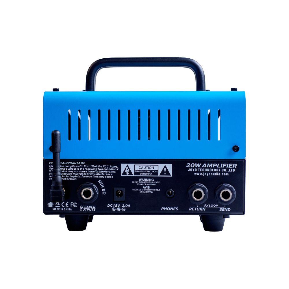 Joyo Bluejay BanTamp Series Mini Guitar Amp Head 20 Watt Preamp, 2 Channel Hybrid Tube Guitar Amplifier with Bluetooth