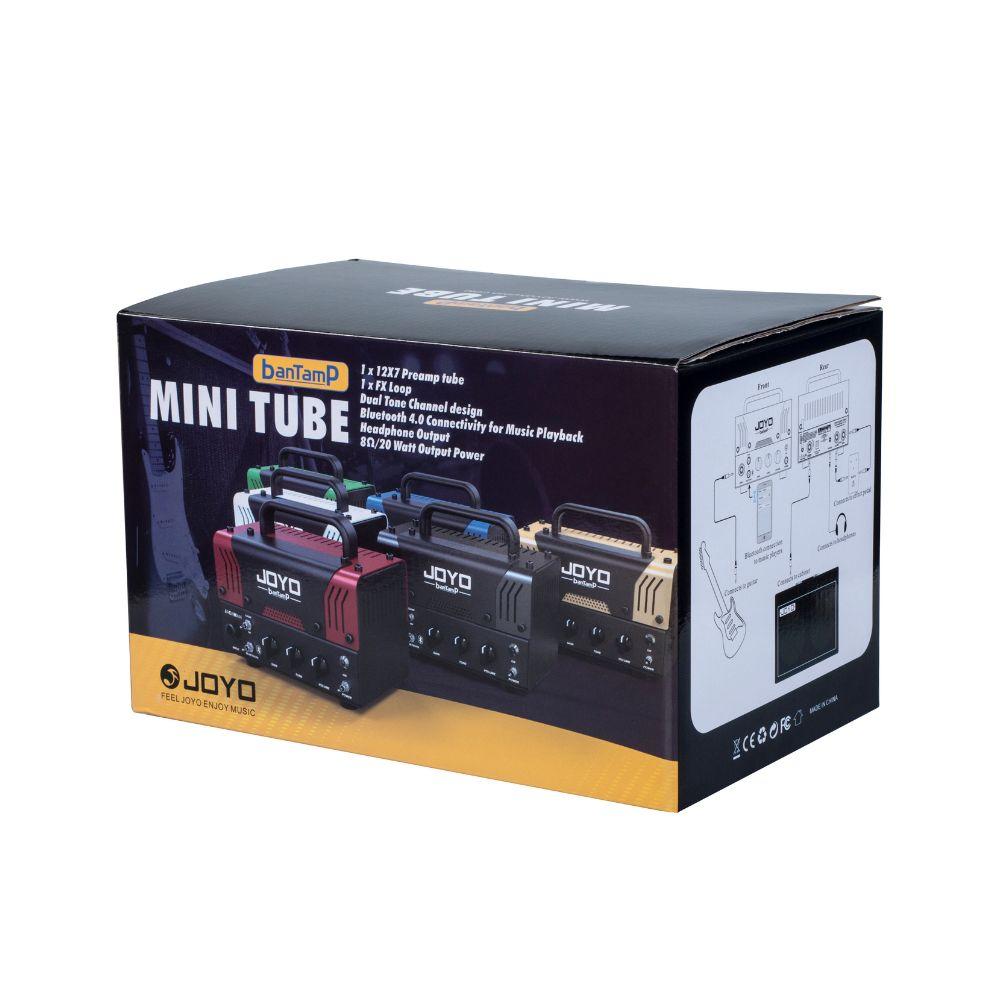 Joyo Bluejay BanTamp Series Mini Guitar Amp Head 20 Watt Preamp, 2 Channel Hybrid Tube Guitar Amplifier with Bluetooth
