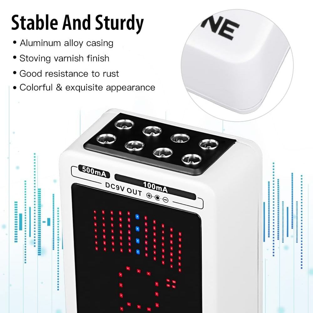 Joyo JF-18R Power Tune Tuner Pedal True Bypass with 8 Isolated DC 9V Outputs Power Supply for Guitar, Bass, and Effect Pedals