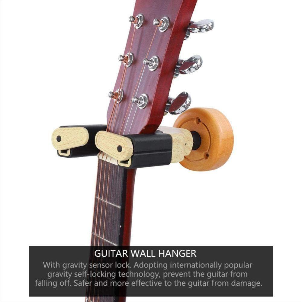 Maro Guitar Wall Mount for Storage and Display, Auto Lock Guitar Wall Hanger, Guitar Hook