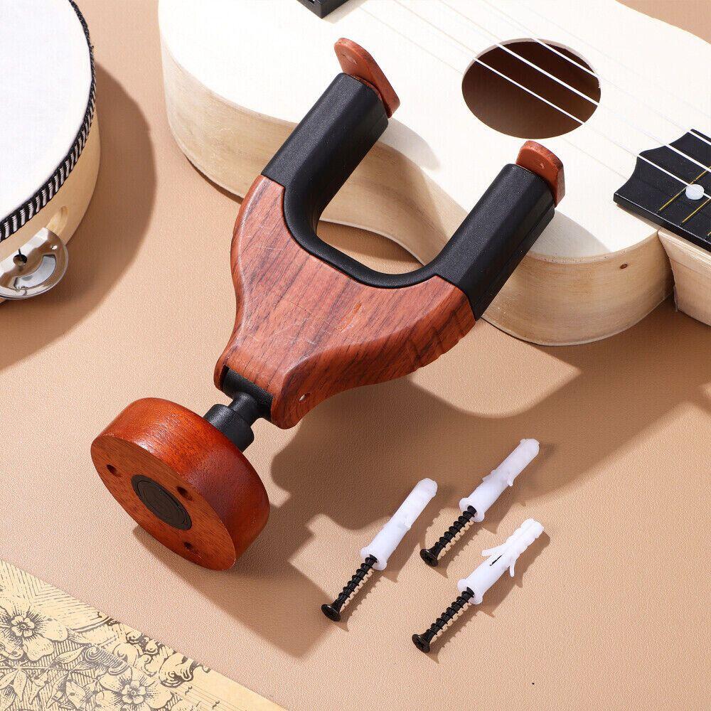 Maro Music Guitar Wall Mount, Solid Mahogany Wood Holder, Auto Lock, Hanger for Acoustic, Electric, Bass and Classical Guitars