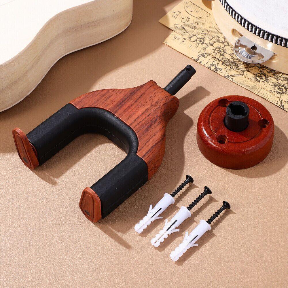 Maro Music Guitar Wall Mount, Solid Mahogany Wood Holder, Auto Lock, Hanger for Acoustic, Electric, Bass and Classical Guitars
