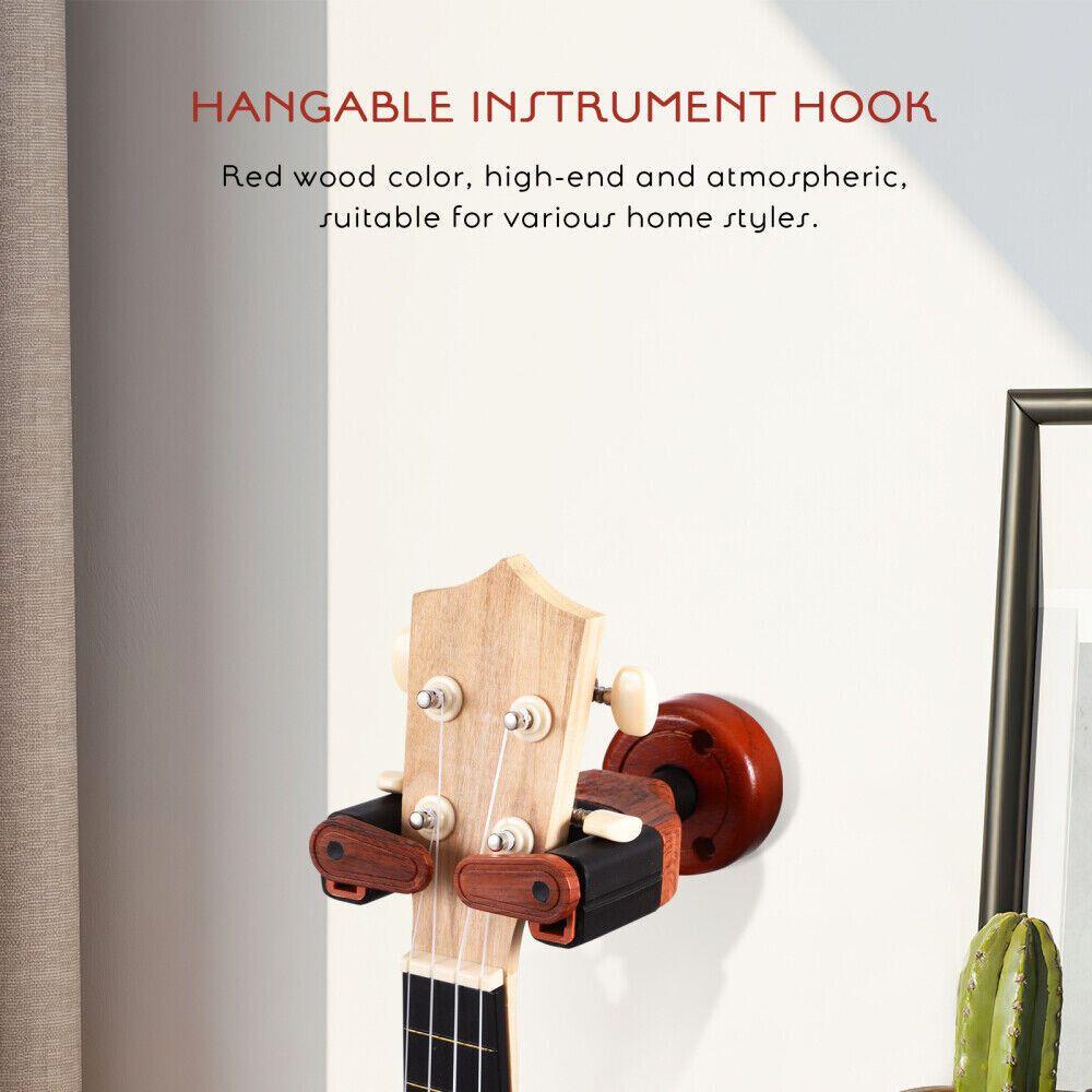 Maro Music Guitar Wall Mount, Solid Mahogany Wood Holder, Auto Lock, Hanger for Acoustic, Electric, Bass and Classical Guitars