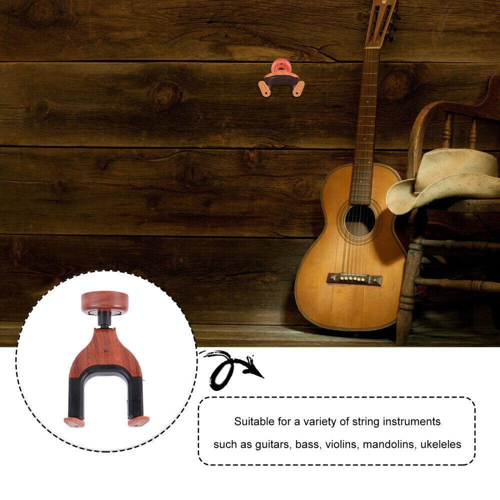 Maro Music Guitar Wall Mount, Solid Mahogany Wood Holder, Auto Lock, Hanger for Acoustic, Electric, Bass and Classical Guitars