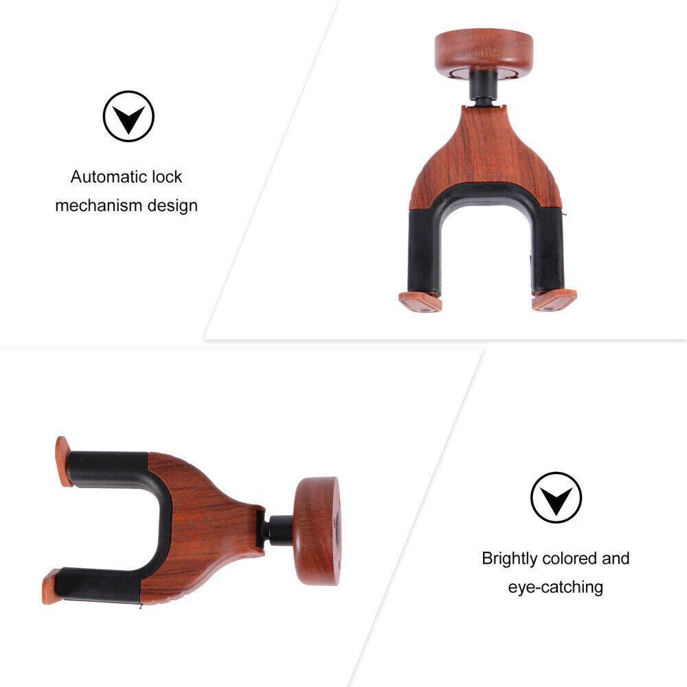 Maro Music Guitar Wall Mount, Solid Mahogany Wood Holder, Auto Lock, Hanger for Acoustic, Electric, Bass and Classical Guitars