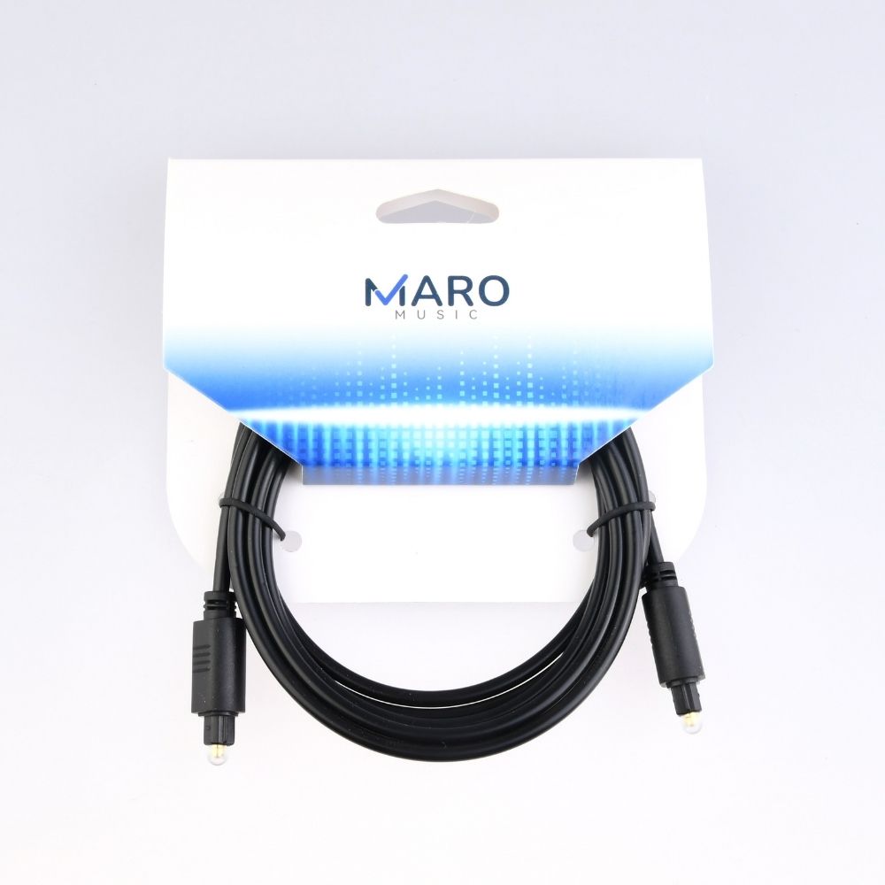 Maro Music Digital Optical Audio Cable Toslink Fiber Optic, Multi-Channel, for Audio System, Sound Bar, Home Theater, 6ft