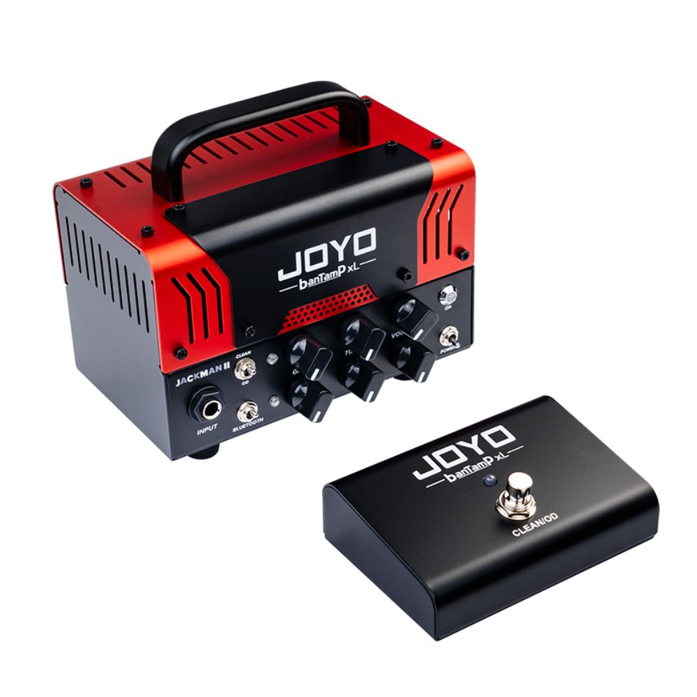 JOYO Jackman II BanTamp XL 20W Hybrid Tube Guitar Amp Head with Bluetooth and FX Loop, Black/Red